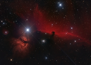 Horsehead Nebula and Flame Nebula