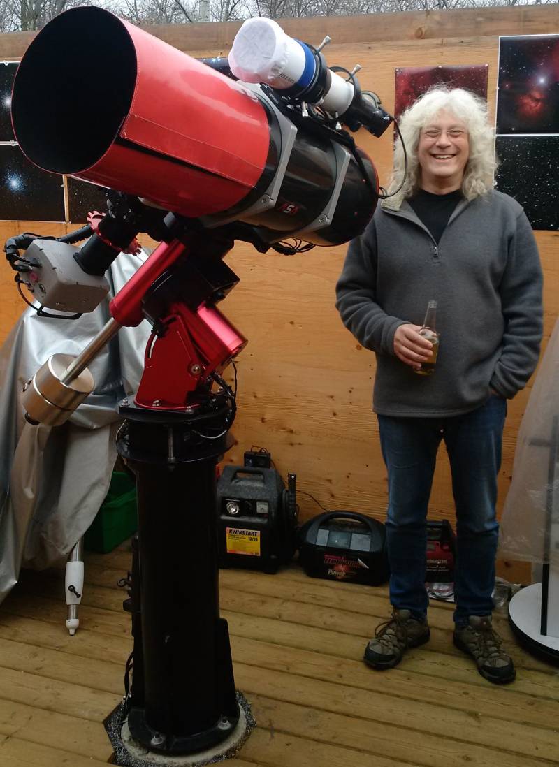 Ron Brecher in his observatory