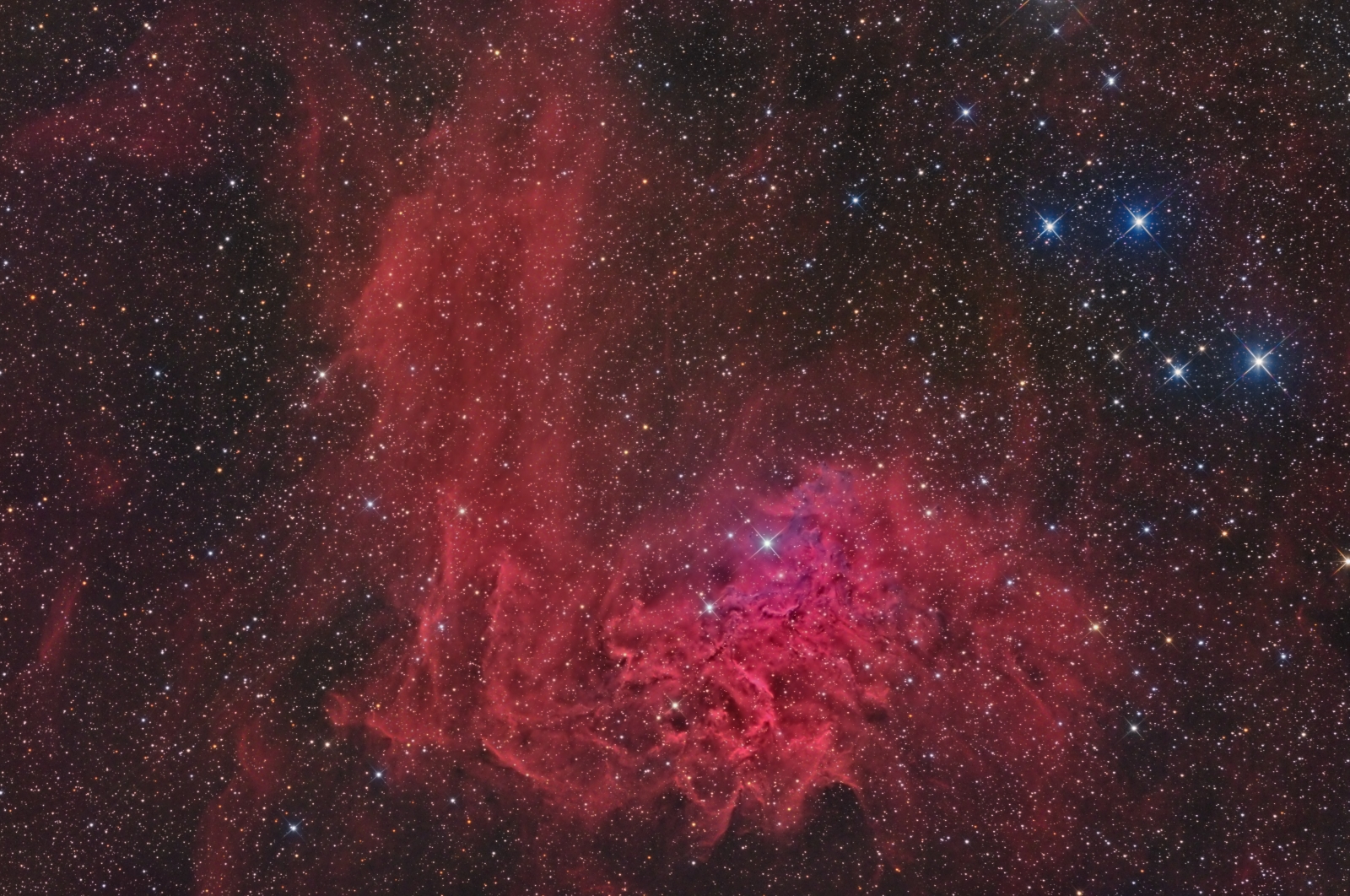 IC405 The Flaming Star Nebula in Auriga - VisibleDark