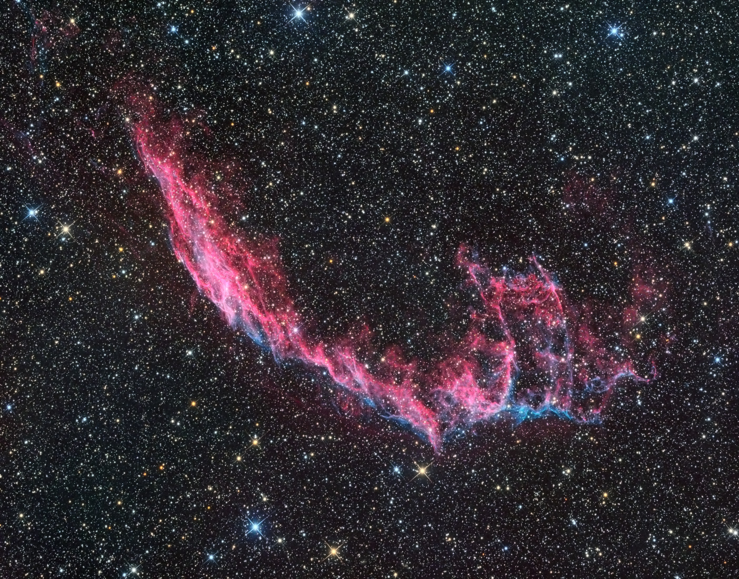 NGC6992 Eastern Veil Nebula Astrodoc Astrophotography By Ron Brecher