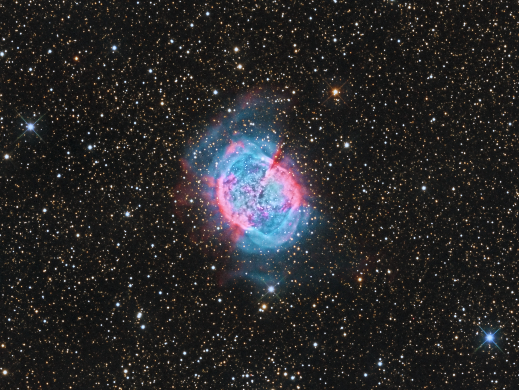 dumbbell nebula colors