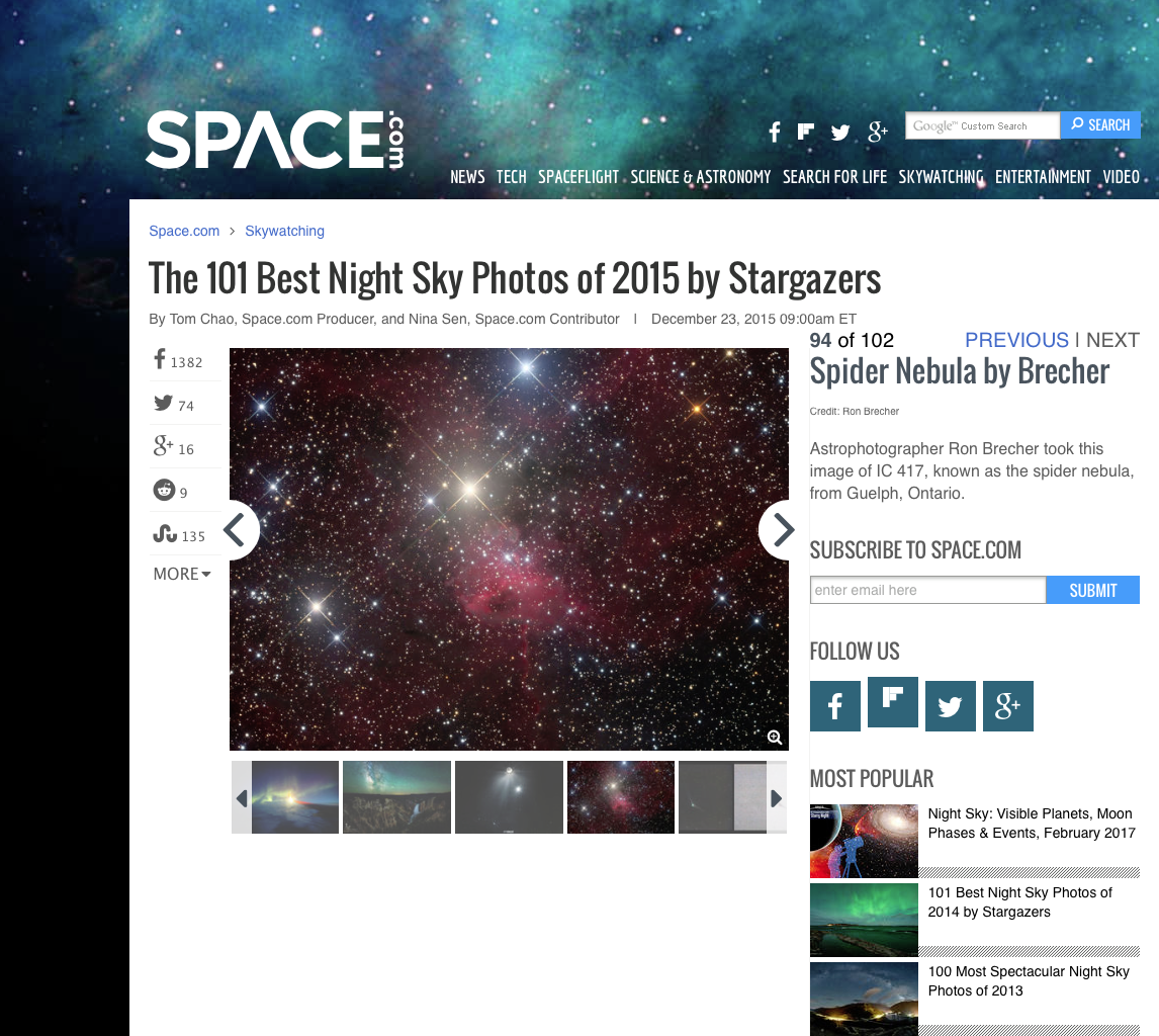 Space.com best night sky photos 2015