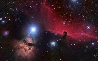 Horsehead and Flame nebulae