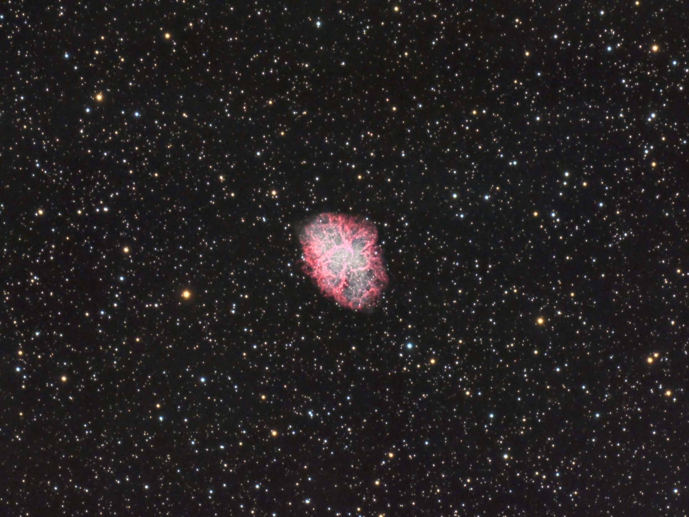 crab nebula visible