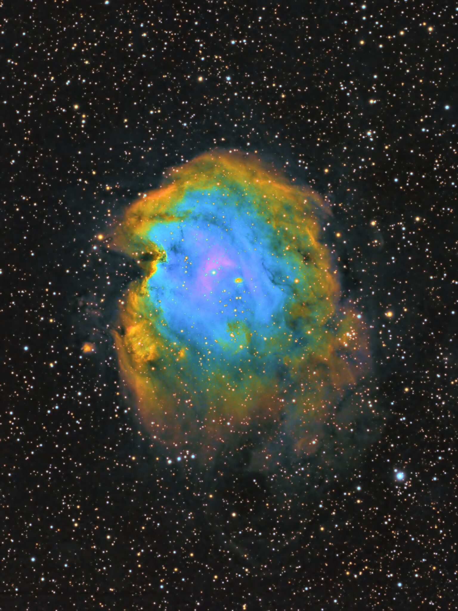 Monkey Head Nebula (Hubble Palette) Astrodoc Astrophotography by Ron