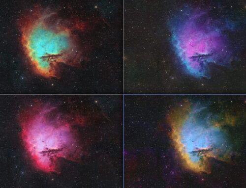 Pacman Nebula Wide Field in SHO
