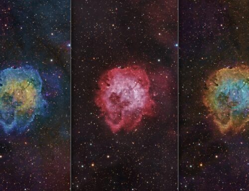 Sh2-104 in Three Colour Palettes