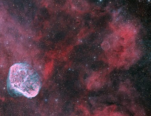 Crescent and Soap Bubble Nebulae
